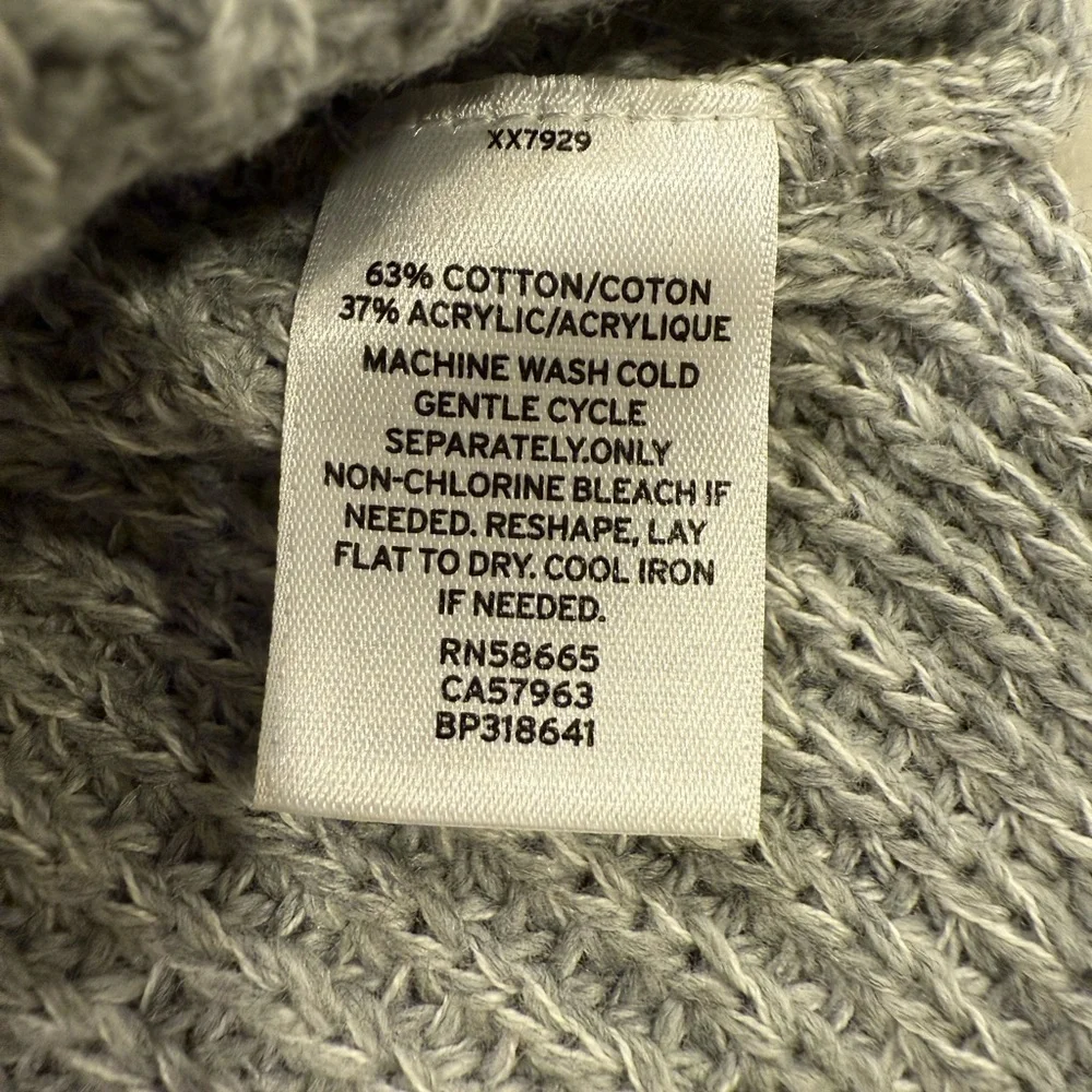 BP Nordstrom Sweater Tunic Size XS Gray Marled Crew Neck Knit Pullover NWT